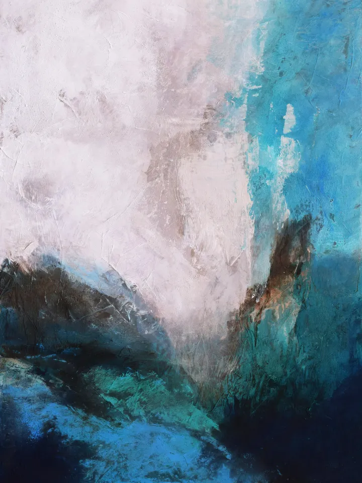 Nature inspired wall decor, Extra large wall art abstract, Blue abstract painting, landscape art, Abstract wall art, Indigo wall art,Artwork