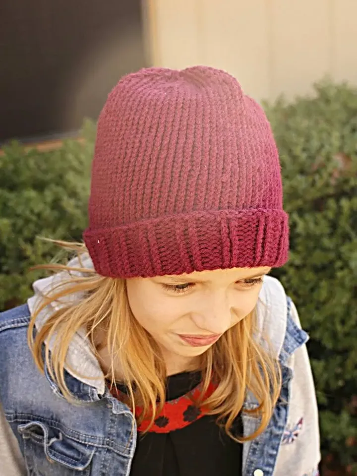 Knitted Winter Hat, Solid Color Hat, Child Sized Hat, Beanie Caps, Gift Ideas for Kids, Multiple Colors, Slouch Hat, Christmas and Birthdays
