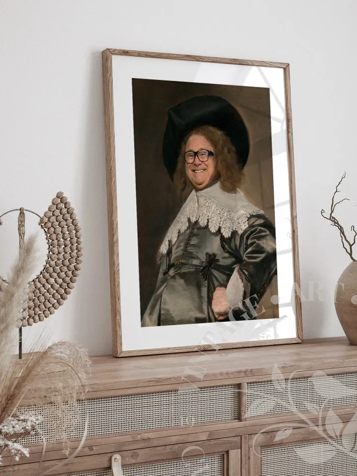 Danny DeVito Art Vintage Funny Wall Art PRINTABLE Painted Portrait, Funny Gift Cottage Core Decor Downloadable | #171