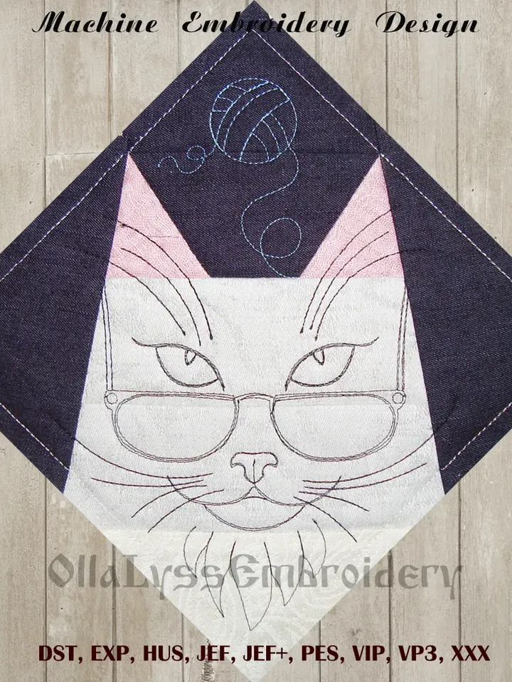 Cats Quilt Blocks 7x7 ITH machine embroidery designs