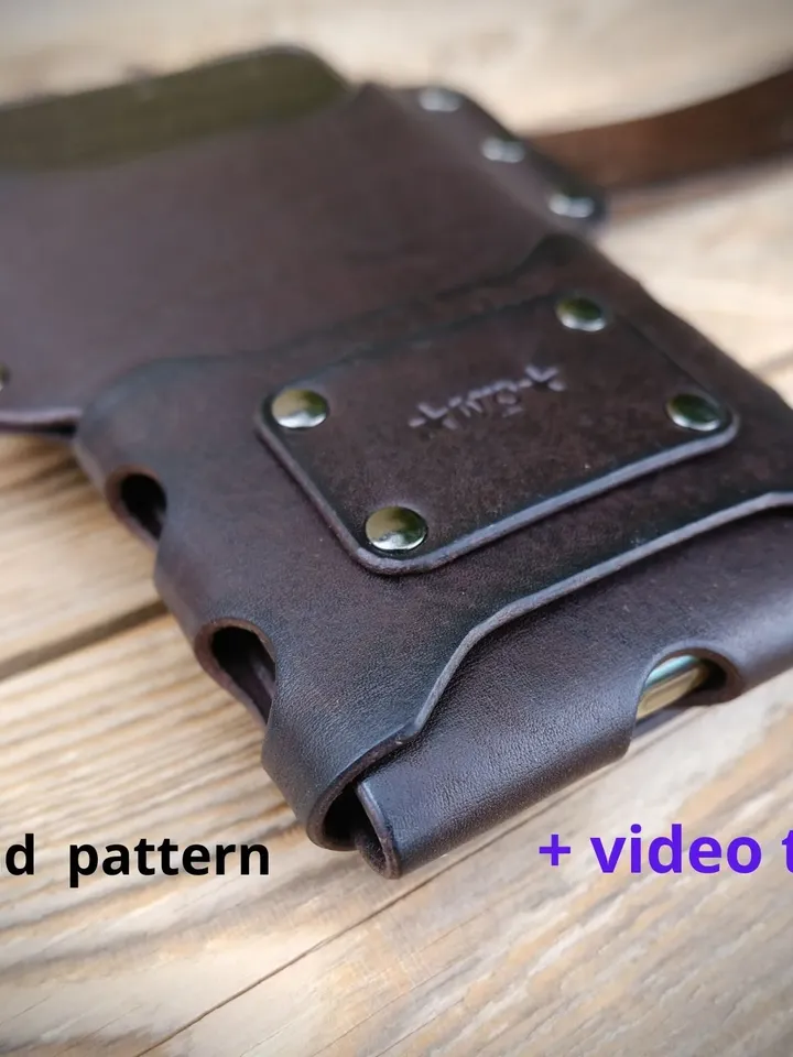 Leather pattern - Bikers phone case. BPC-R
