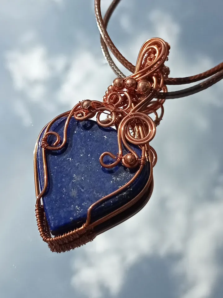 Lapis Lazuli original Necklace, Boho style, Friendship gift, Trend jewelry, Anniversary gift