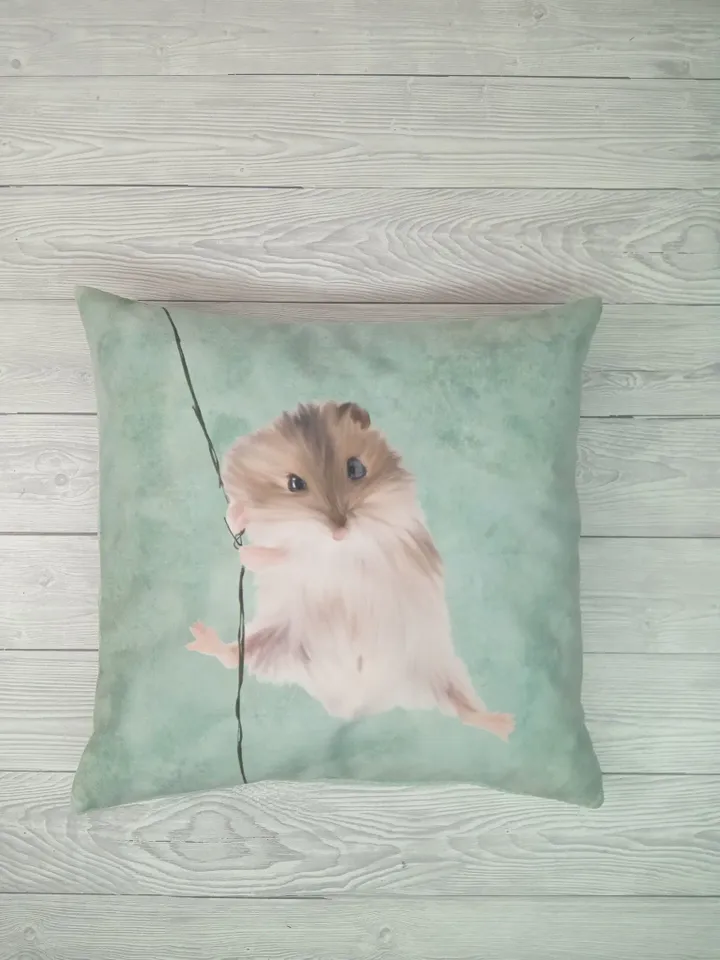 Pillow with an animal print, decorative pillow, velvet pillow cover