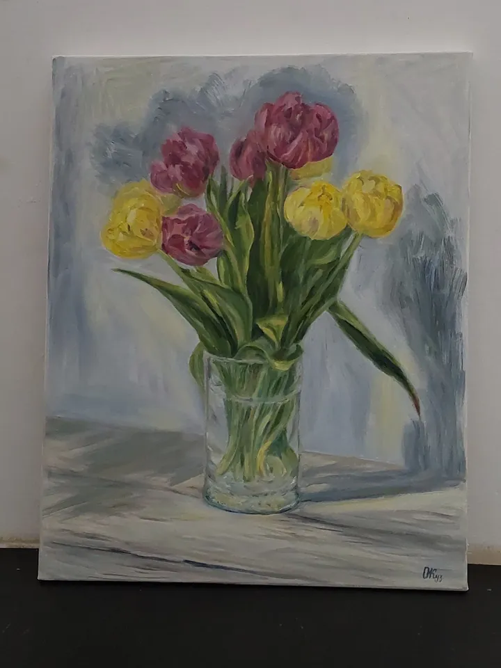 Tulips oil painting flowers artwork