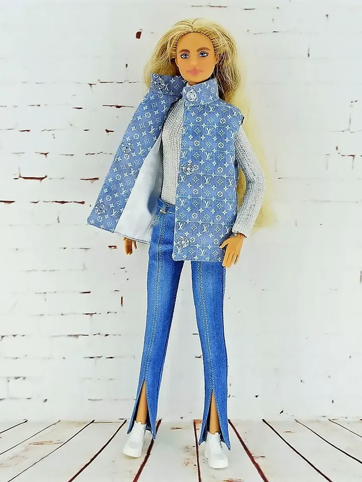 Quilted vest for tall Barbie, also for other dolls of similar size