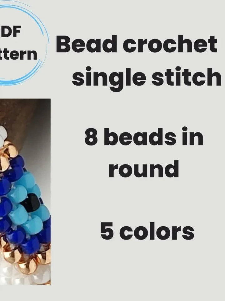 Bracelet pattern, Beaded bracelet pattern, Digital products, PDF pattern bracelet, Jewelry pattern, Crochet bead pattern