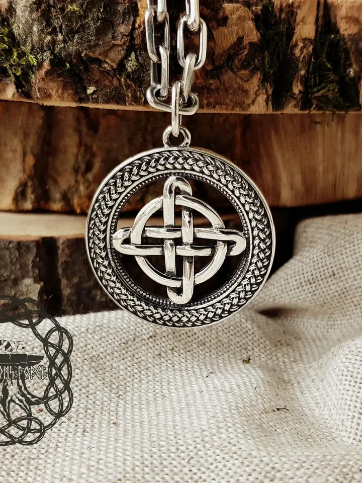 Celtic Knot Pendant, Four Quarters Pendant, Sterling Silver Celtic Necklace, Celtic Four Seasons Knot, Four Elements Pendant, Celtic Jewelry