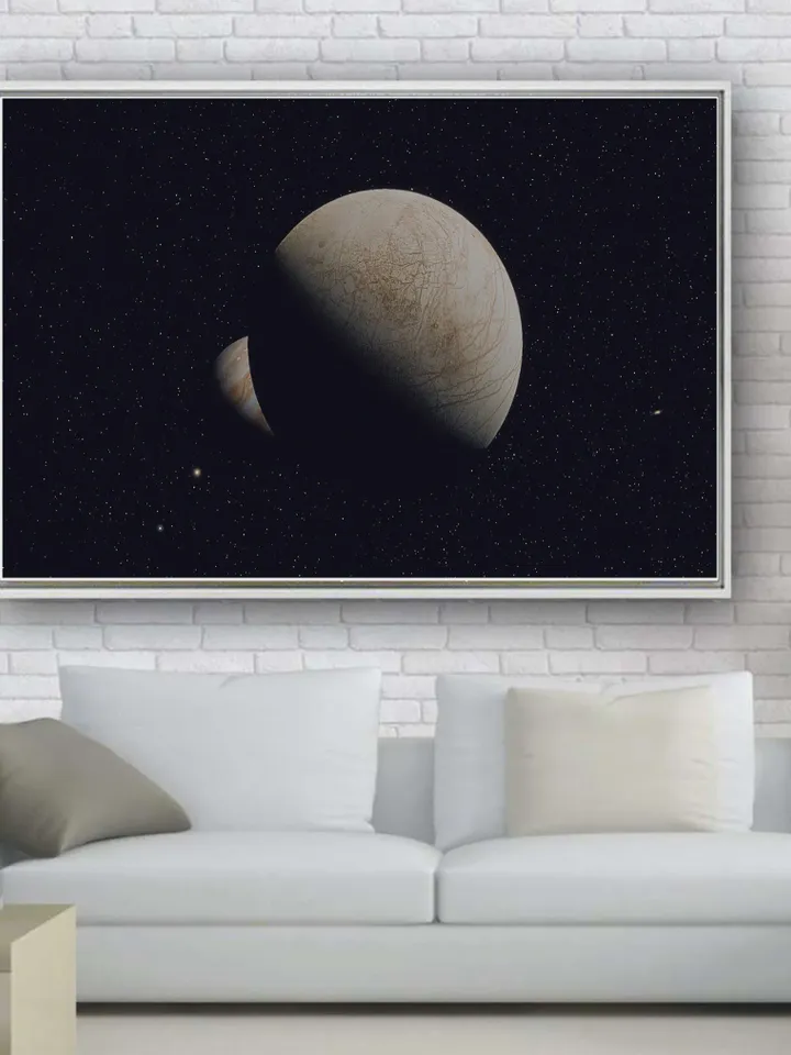Planet Print on Canvas , Floating Frame Option, Modern Wall Art, Extra Large Canvas Wall Art