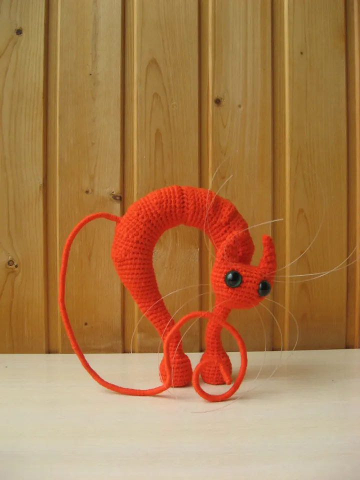 TUTORIAL Red Cat With Long Tail crochet patterns*