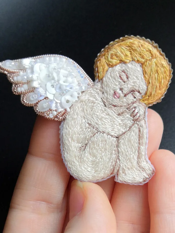 Angel brooch pin brooches for woman handmade jewelry jewelry gift gifr for woman
