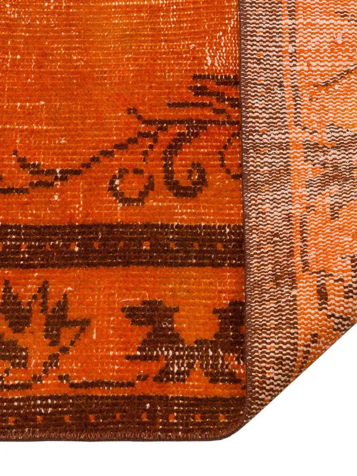 Orange Turkish Rug for living room, Turkish Rug, Oushak carpet, Home decor, 5,3x8,7 ft
