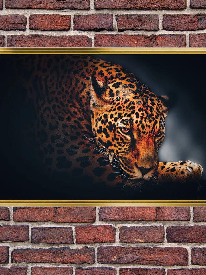 leopard Print on Canvas , Floating Frame Option, Modern Wall Art, Extra Large Canvas Wall Art