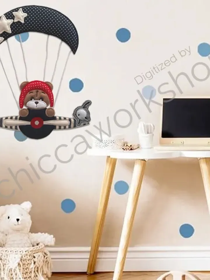 ITH Teddy Aviatore - Ricamo a macchina con tutorial