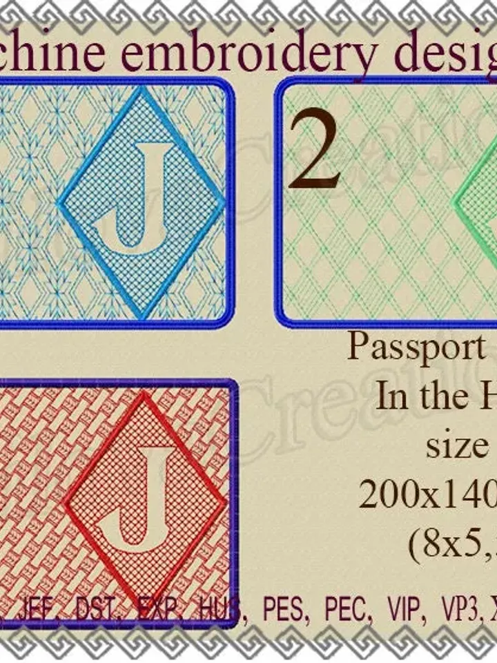In the Hoop Passport cover Machine embroidery designs ITH $2.50 | Buy ...