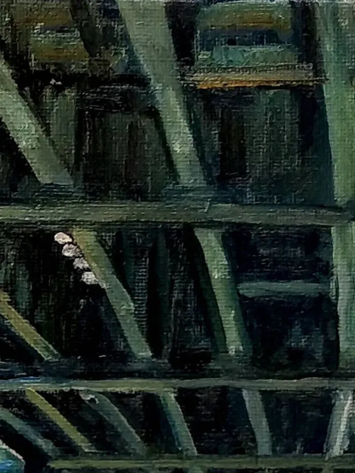 Original New York Cityscape Painting -Under the L/Inwood/NYC- 9x12 Oil on Canvas, Urban Impressionist Landscape, Signed Original