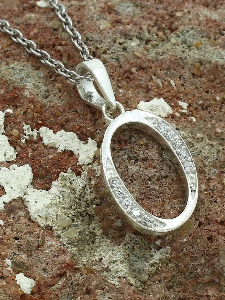 CZ Letter Pendant, Initial Letter Charm, Personalized Necklace, 925 Sterling Silver Pendant, CZ Letter, Pave Pendant, Letter Necklace