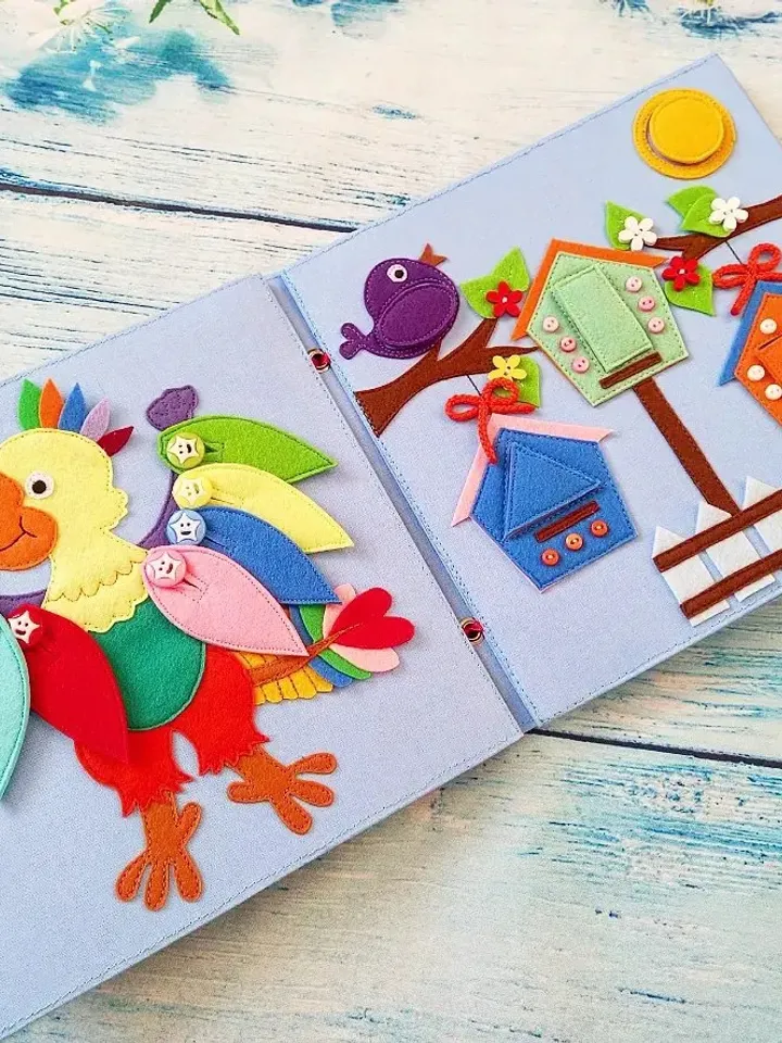 Educational children's book handmade, Homemade Picture Quite Book, felt educational toys