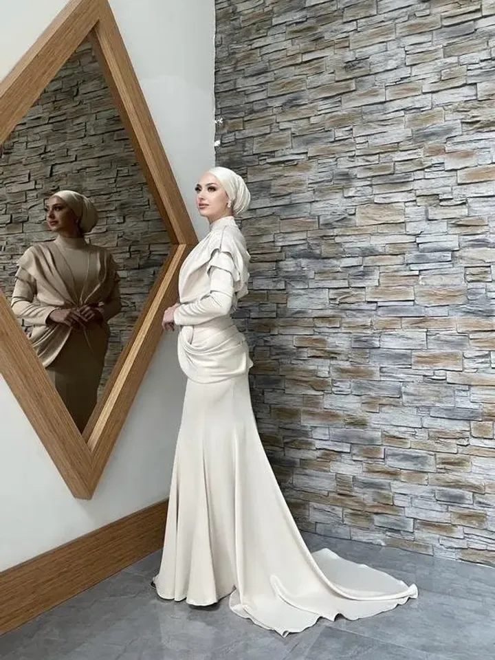 AHUNARE HIJAB - Bridesmaid Dress, Muslim Evening Dress, Nikah, Islamic Wedding, Engagement, Bridesmaid, , Prom Dresses, Long Dress,