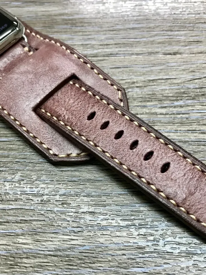 Apple Watch Band 44mm, 40mm, Retro Apple Watch Series 6 Watch Straps, Red Brown Cuff Band for iWatch Space Gray, Valentines Day Gift Ideas