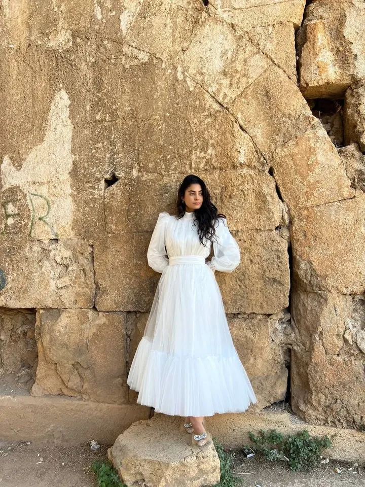 AHUNARE HIJAB - White Wedding Dress, Muslim Evening Gown, Nikah, Islamic Wedding, Engagement, Bridesmaid