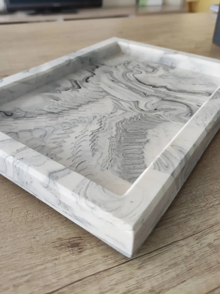 Big rectangular marble tray