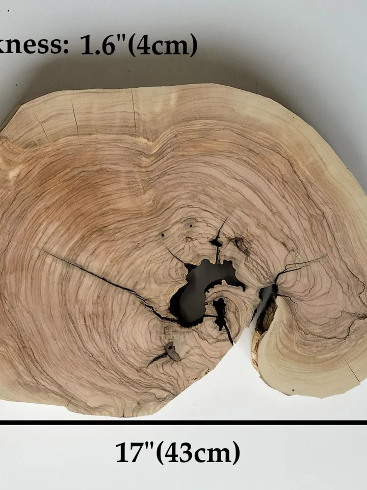 Olive Wood Slab, 17"x11"x1.6" Live Edge Wood Slab, Epoxy Resin Wood, Burl Wood, Tree Slices, READY TO SHIP