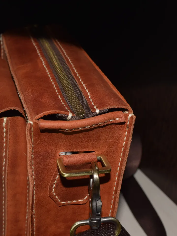 Leather Bag/Shoulder Bag/ Handmade/Crazy Horse/Men's Bag