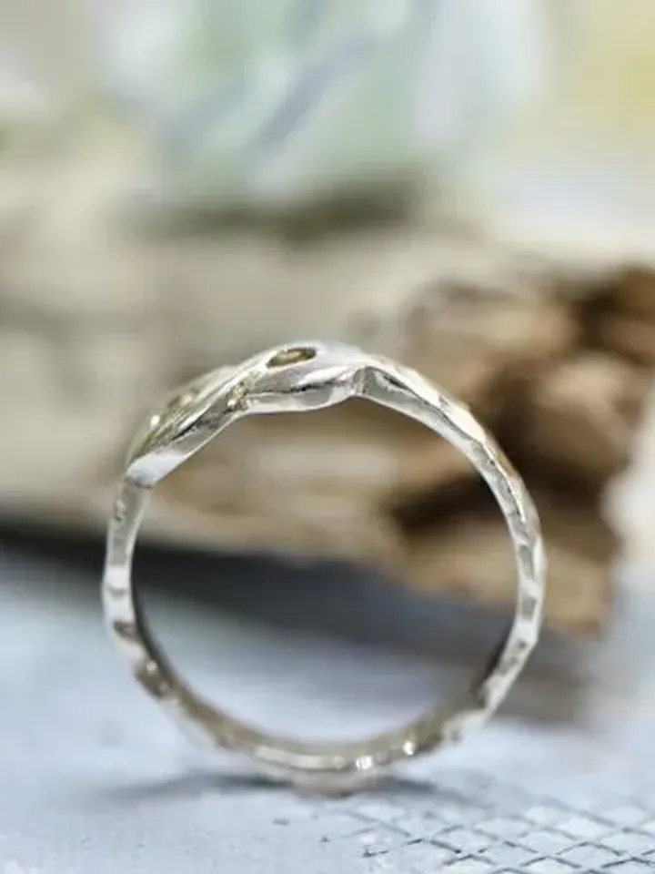 Hammered Sterling Silver Infinity Ring