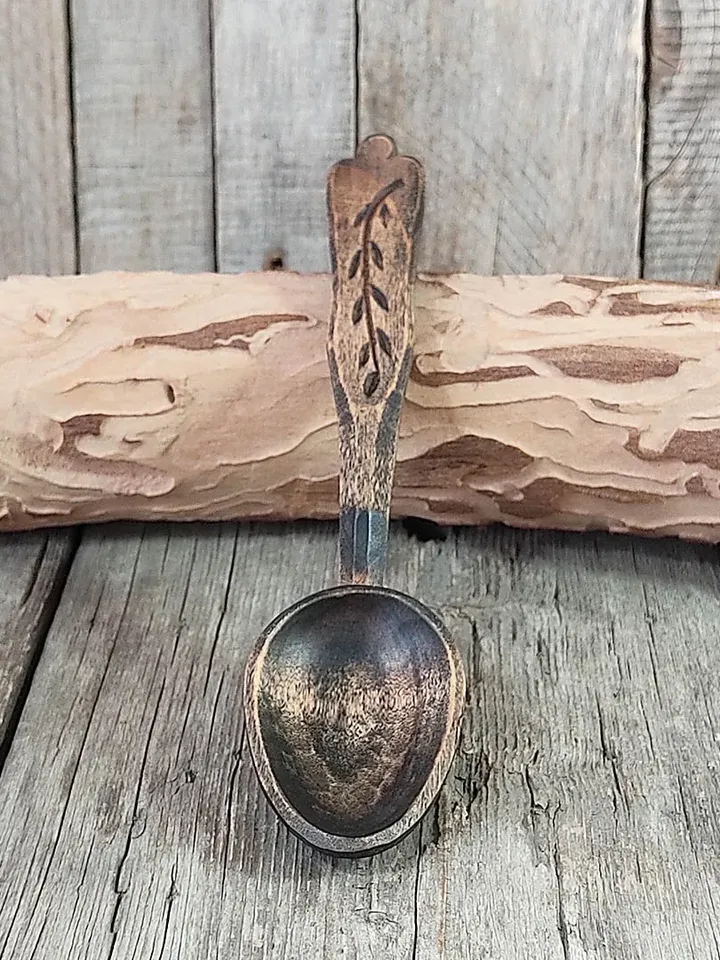 Ninth anniversary gift, Willow wood gift, Wedding anniversary willow, Handmade wooden teaspoon, Small measuring spoon