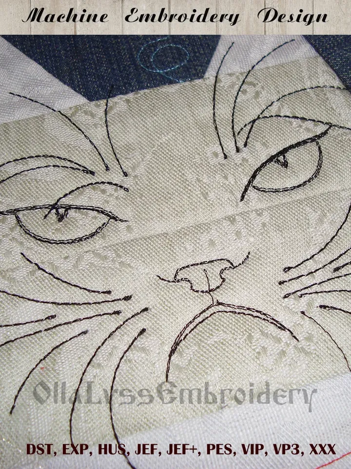 Cats Quilt Blocks 6x6 ITH machine embroidery designs