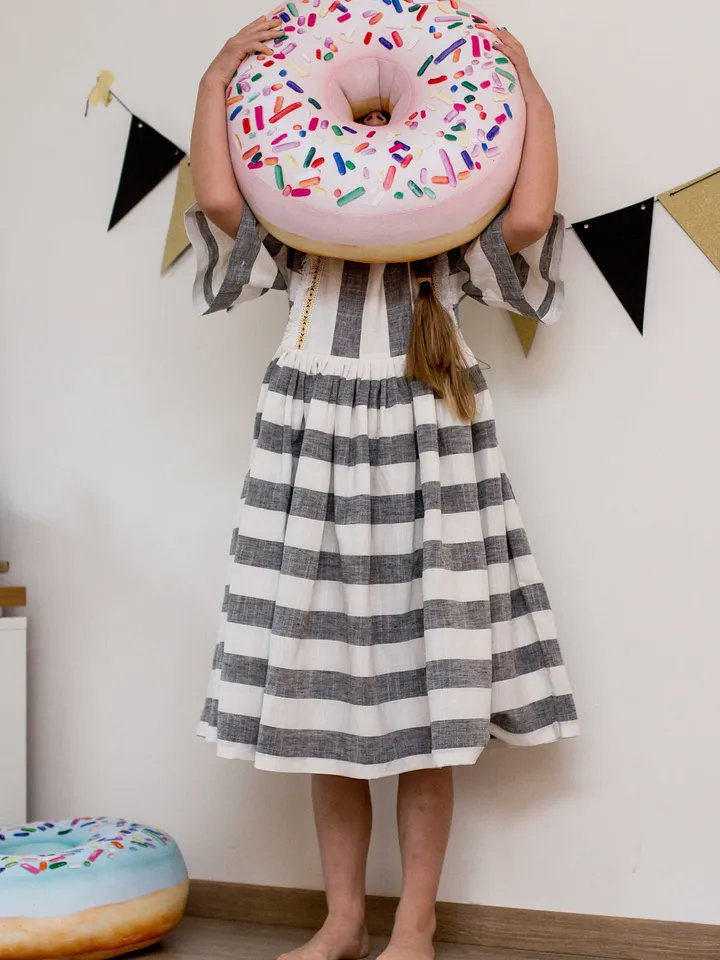 big pink Donut Pillow / Doughnut pillow / Donut Cushion / Food Pillow / Donut pink / donut decoration