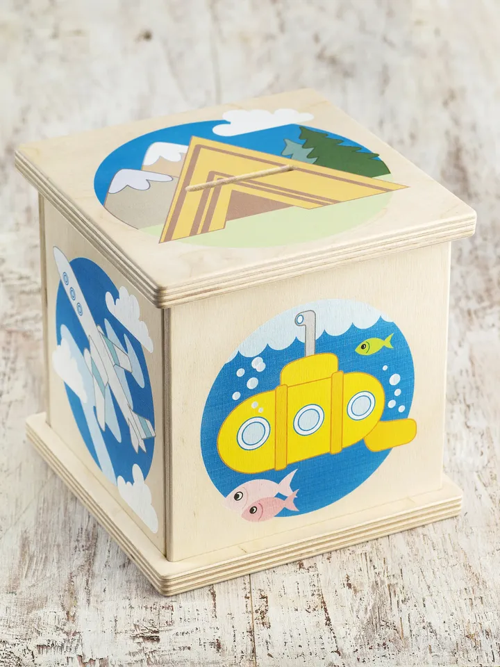 Wooden piggy bank My first trip Kids Birthday Gift, Coin Bank, nursery decor