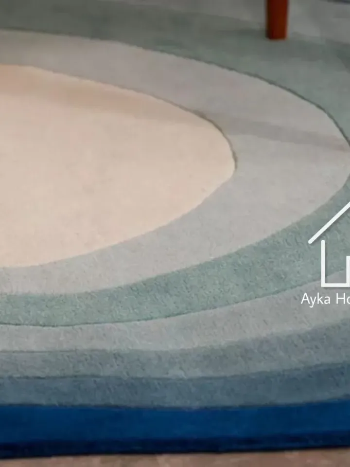Hand Tufted Kidney Shape Modern Designer Rugs Handmade Rugs Hand Tuft Rugs For Living Room Bed Room Rug Custom Size Available