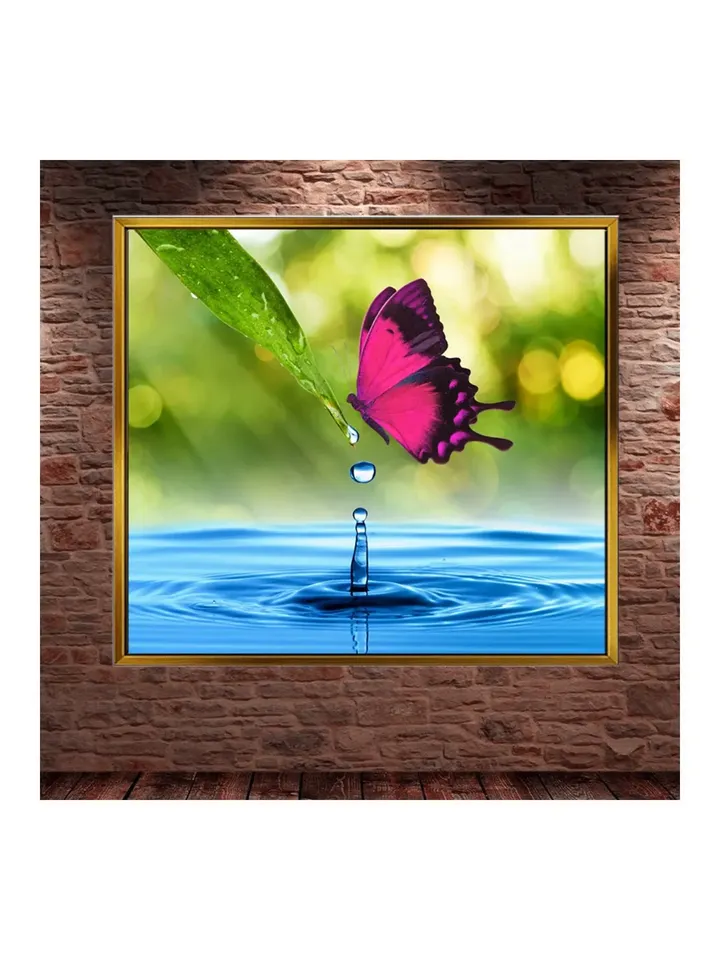 Butterfly Print on Canvas , Floating Frame Option, Modern Wall Art, Extra Large Canvas Wall Art