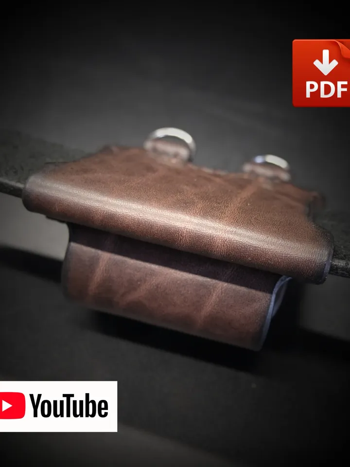 Leather pattern to make AirPods Pro - belt case. OTH12