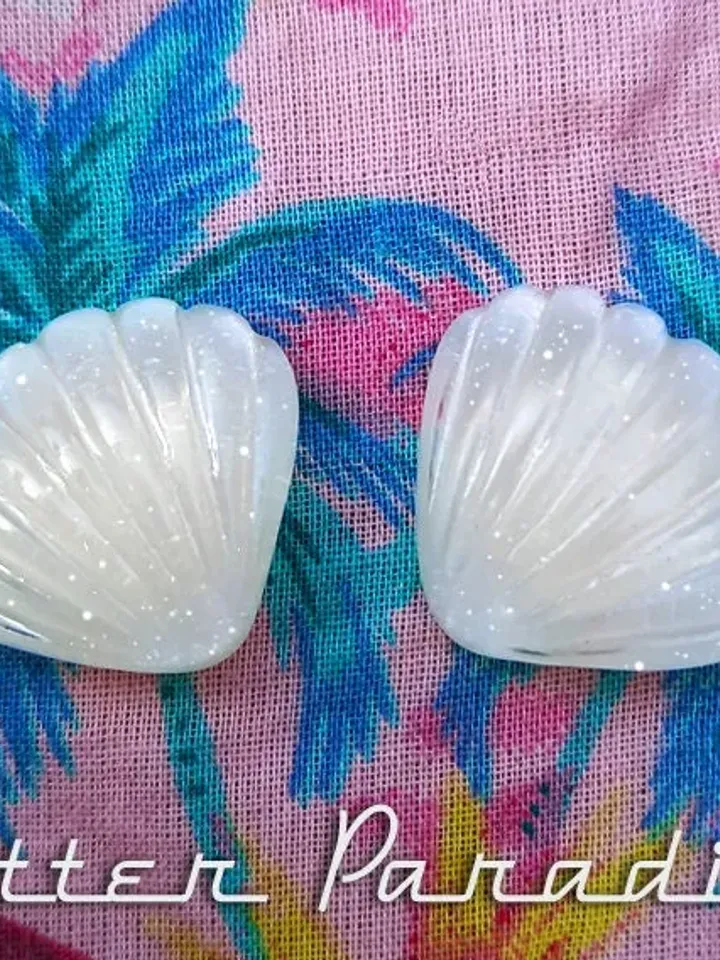 Mother Of Shell - Boucles d'oreilles - Bijoux de Sirène - Bijoux Coquillage Blanc Nacré - Boucles d'Oreilles Coquillages - Glitter Paradise®
