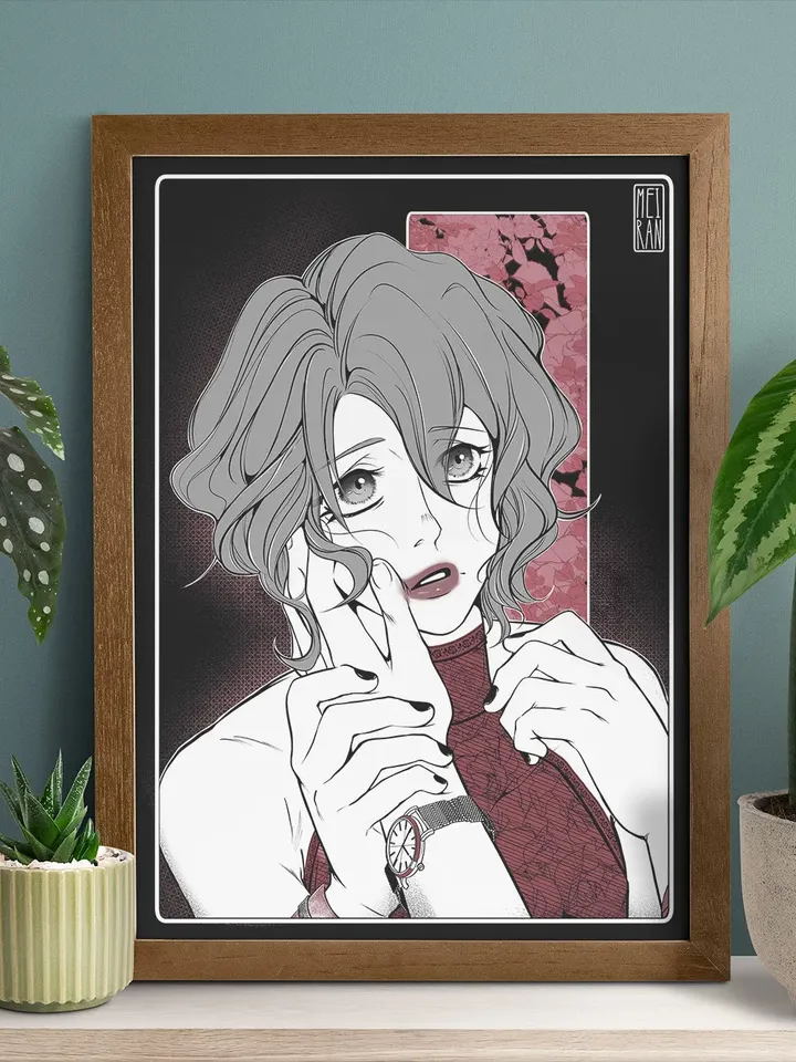 Lipstick | KiNKtober Boyslove 2020 Druck/Poster Matt | A4 Größe (210 x 297mm, 8,3 x 11,7 Zoll) | Yaoi | Yaoiart