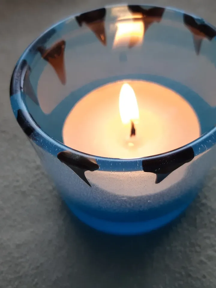 Waxine holder, light, atmospheric, resin