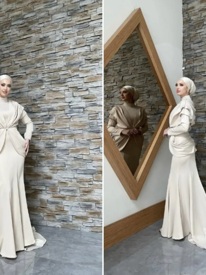 AHUNARE HIJAB - Bridesmaid Dress, Muslim Evening Dress, Nikah, Islamic Wedding, Engagement, Bridesmaid, , Prom Dresses, Long Dress,