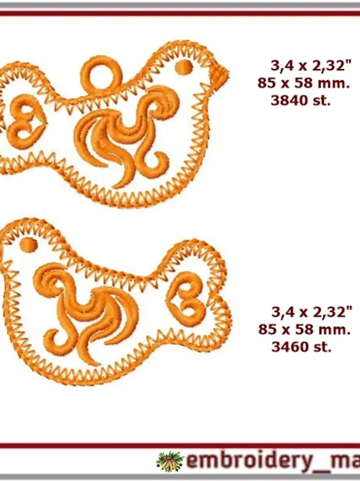 In the hoop tree toy bird machine embroidery design