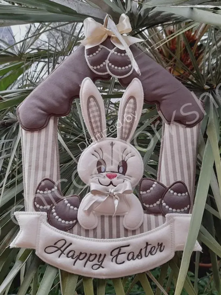 ITH Fuoriporta di Pasqua - Ricamo a macchina con tutorial