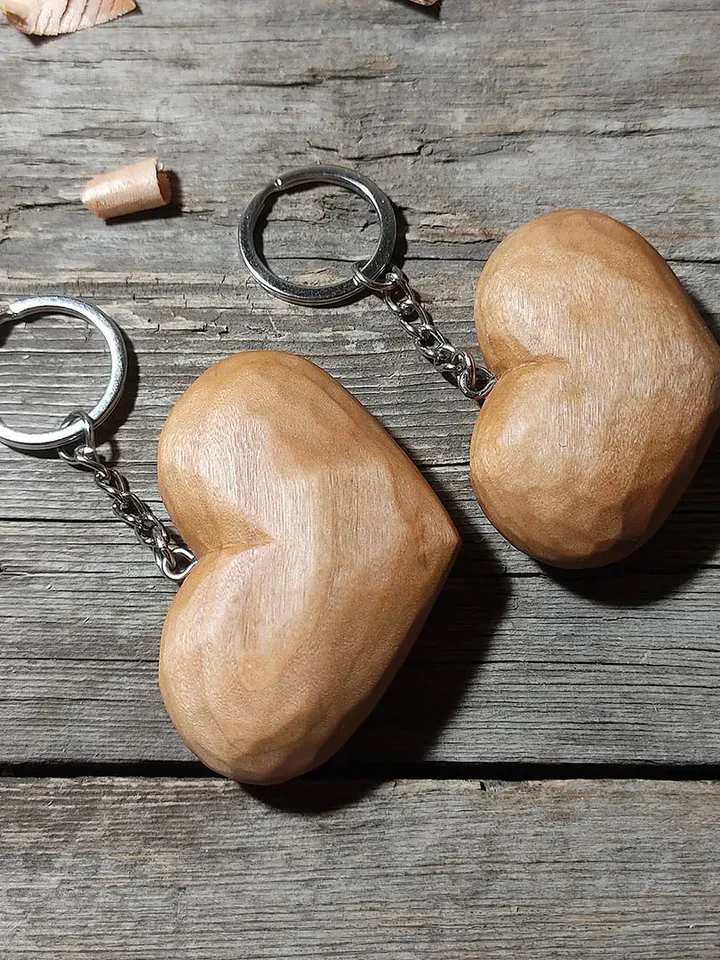 Handmade wooden hearts, Wood keychains, Couples wooden hearts gift, Willow wood love, 9th anniversary gift for couples