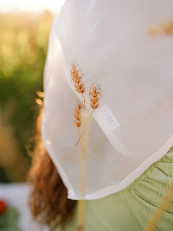 Silk Scarf for hair Headscarf Head wrap Embroidered Scarf Bandanas Head Wrap