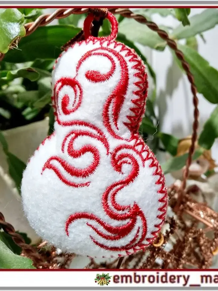 In the hoop tree toy snowman machine embroidery design