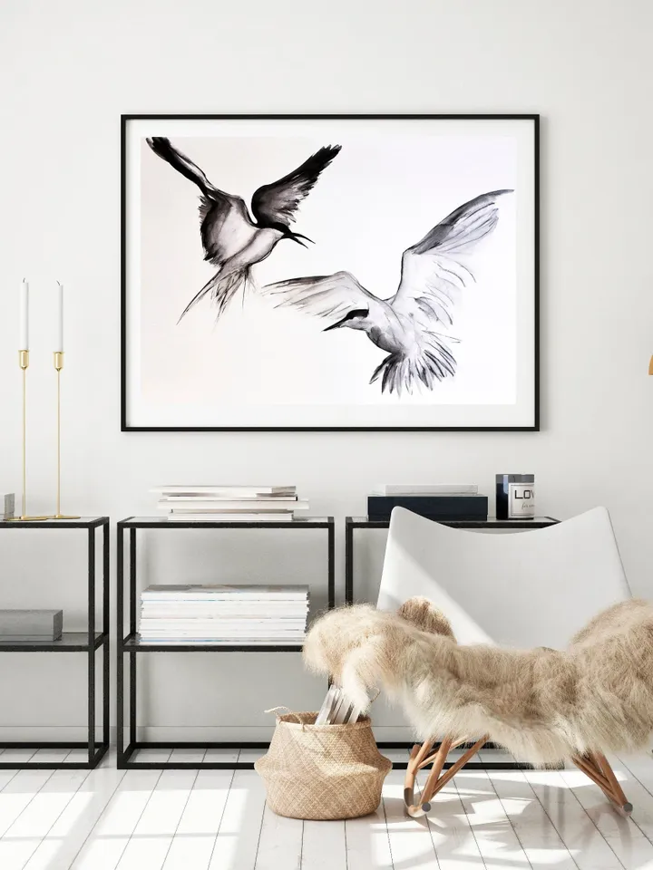 Watercolor Paints, Handmade Watercolor Paint, Modern Watercolor Painting, Bird Art, Watercolor Illustration, Nursery Wall Art, Bird Wall Art