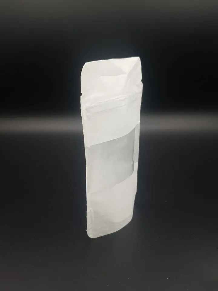 WHITE KRAFT Window bags with VALVE option Stand Up Pouches, Kraft Clear Window, Kraft Bags, Foil Bags, Paper Storage Bags (1000 pieces)
