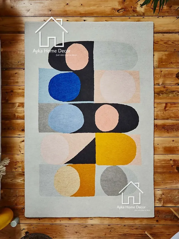 New Bonnie Hand Tufted 100% Pure Woolen Area Rug For Hall Kitchen Living Room Bed Room Dining Room Kids Room Carpet / Modern Rugs /Christmas