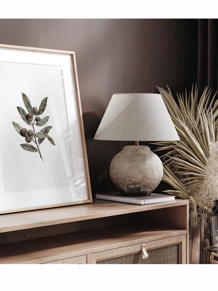 Vintage Olive Branch Print Botanical Wall Art, Large Watercolor Painting, Printable Digital Decor | 146