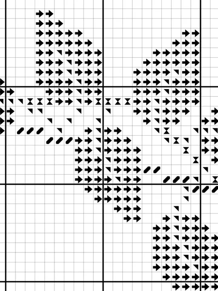 Cross Stitch Pattern Flower. Wreath cross stitch pattern. Flower frame cross stitch.