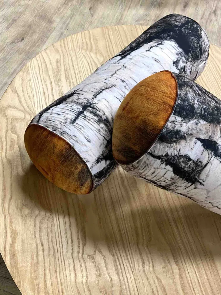 Tree log pillow / birch tree log / birch roll pillow/ Tree Log Bolster / birch tree cushion / birch log / wood pillow / woodland lover